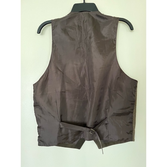 Vintage Don’t Stop Suede Leather Vest Country Western Brown Snaps Size M - Picture 2 of 4